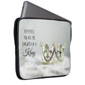 Dochter van een koning met witte kroon laptop sleeve (Voorkant Rechts)