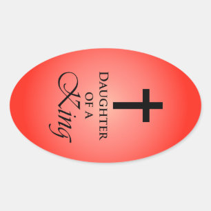 Dochter van een koning ovale sticker