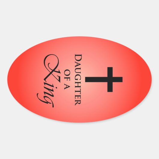 Dochter van een koning ovale sticker (Voorkant)