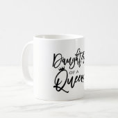 Dochter van een KONINGIN Modern Script Trendy Aang Koffiemok (Voorkant links)