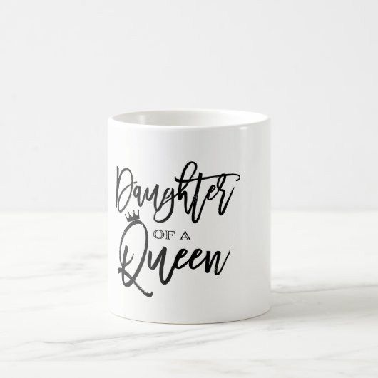 Dochter van een KONINGIN Modern Script Trendy Aang Koffiemok (Center)