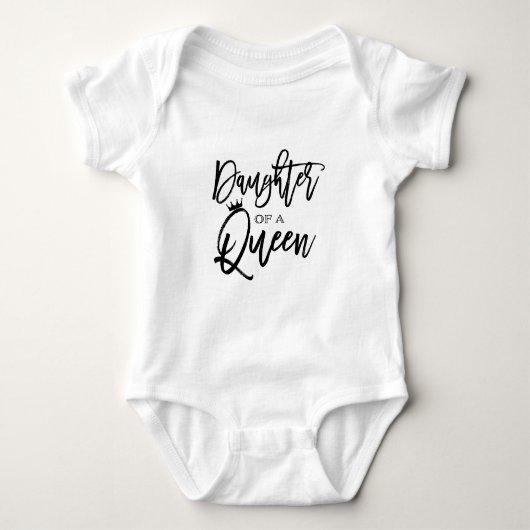Dochter van een KONINGIN Moderne Script Trendy Op  Romper (Voorkant)
