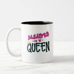 Dochter van een koningin tweekleurige koffiemok