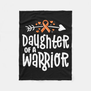 Dochter Van Een Krijger Geschenk Familie Leukemie  Fleece Deken