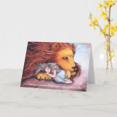 Dochter van een leeuw - Wenskaart Kaart (Gele Bloem)