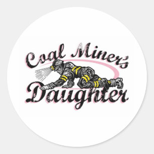 dochter van een mijnwerker ronde sticker