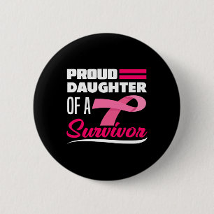Dochter van een overlevende moeder borstkanker bew ronde button 5,7 cm