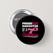 Dochter van een overlevende moeder borstkanker bew ronde button 5,7 cm (Voorkant /achterkant)
