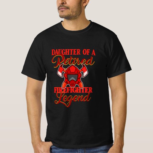 Dochter van een uitgehongerde brandweerlegger t-shirt (Voorkant)