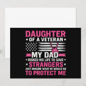 Dochter van een veteraan Vaderdag veteraan vader Kaart (Voorkant / Achterkant)