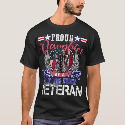 dochter van een veteraan van de Amerikaanse lucht T-shirt (Voorkant)