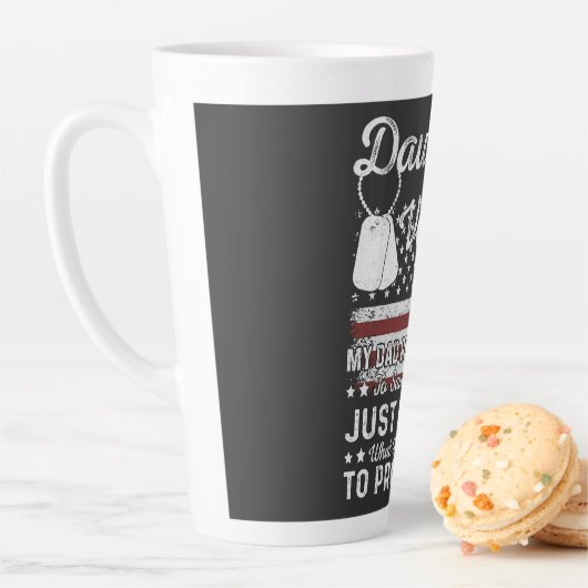 Dochter van een veteran-patriottische militaire fa latte mok (In situ)