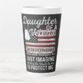 Dochter van een veteran-patriottische militaire fa latte mok (Voorkant)