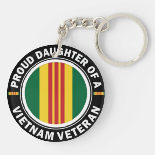 Dochter van een Vietnam Vet Sleutelhanger (Achterkant)