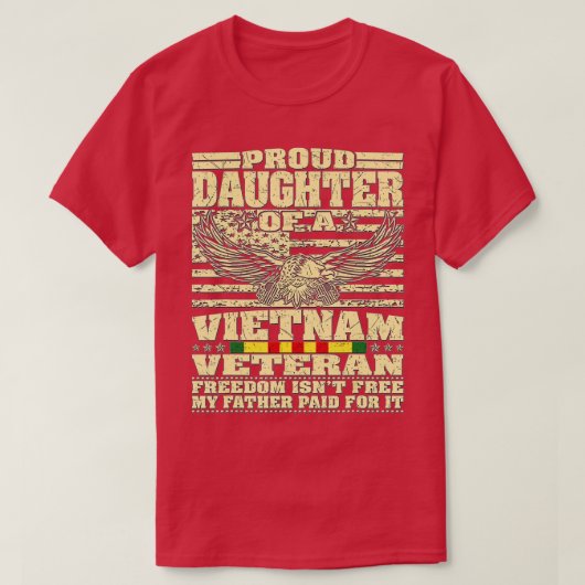 Dochter van een Vietnam veteraan 2 T-shirt (Design voorkant)