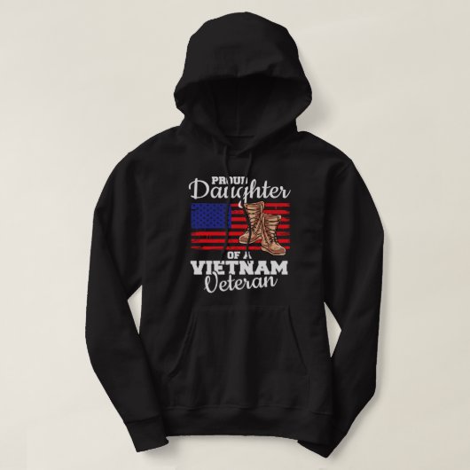 Dochter van een Vietnam-veteraan 337 Hoodie (Design voorkant)
