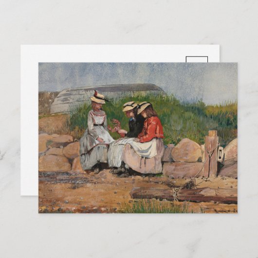 Dochter van een visser | Winslow Homer Briefkaart (Voorkant / Achterkant)