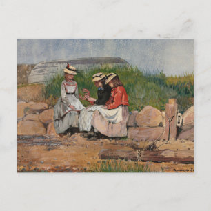 Dochter van een visser   Winslow Homer Briefkaart