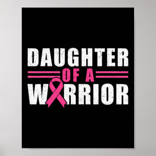 Dochter van een Warrior Breast Cancer Awareness Mo Poster