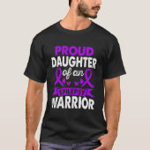 Dochter van Epilepsie Warrior Awareness Maand Purp T-shirt (Voorkant)