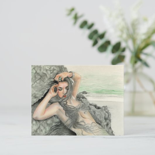 Dochter van het briefkaart van zeemeermin (Staand voorkant)