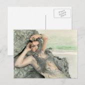 Dochter van het briefkaart van zeemeermin (Voorkant / Achterkant)