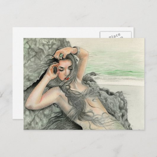 Dochter van het briefkaart van zeemeermin (Voorkant / Achterkant)