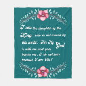 Dochter van het koning Christelijk Inspirerend Fleece Deken (Voorkant)