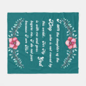 Dochter van het koning Christelijk Inspirerend Fleece Deken (Voorkant (Horizontaal))