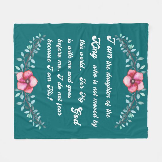 Dochter van het koning Christelijk Inspirerend Fleece Deken (Voorkant (Horizontaal))