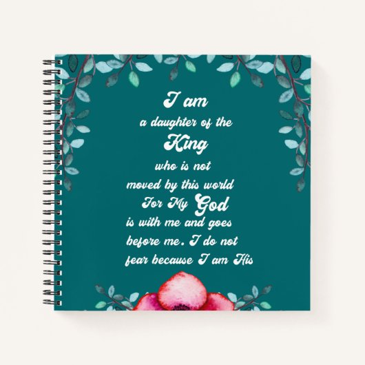 Dochter van het koning Christelijk Inspirerend Notitieboek (Voorkant)