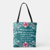 Dochter van het koning Christelijk Inspirerend Tote Bag (Achterkant)