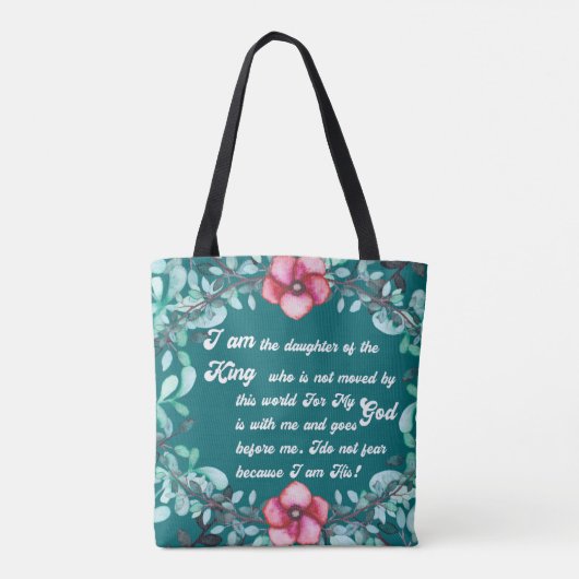Dochter van het koning Christelijk Inspirerend Tote Bag (Achterkant)