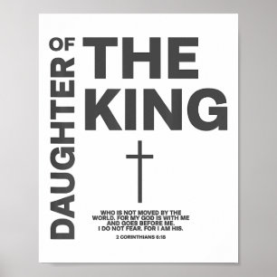 Dochter van het Koningskind Gods Christelijke vrou Poster
