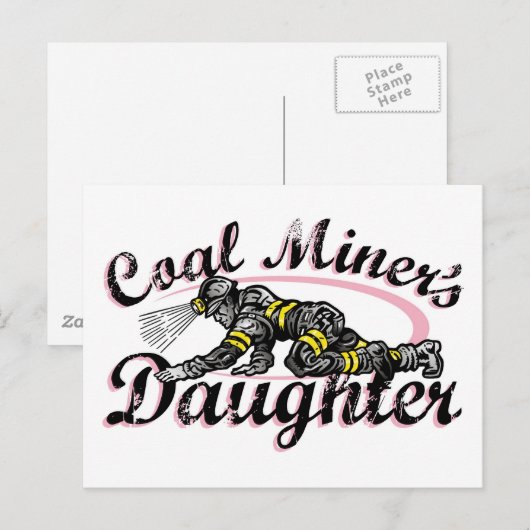 dochter van kolenmijnwerker briefkaart (Voorkant / Achterkant)