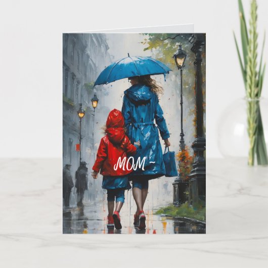 DOCHTER VAN MAMA OP MOEDERDAG BEDANKKAART (Voorkant)