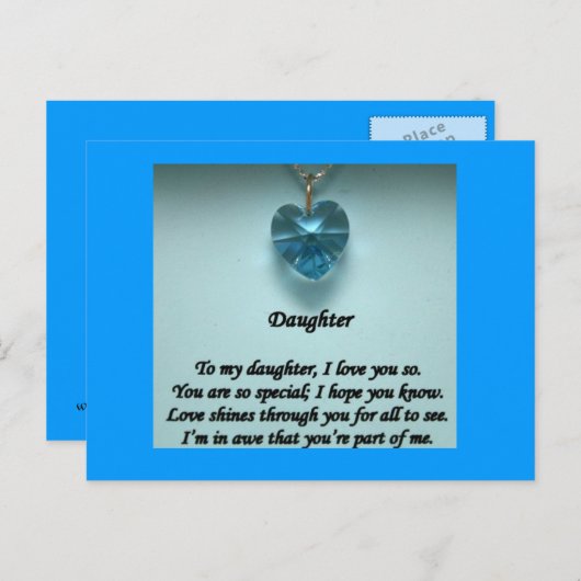 Dochter van mijn Briefkaart (Voorkant / Achterkant)