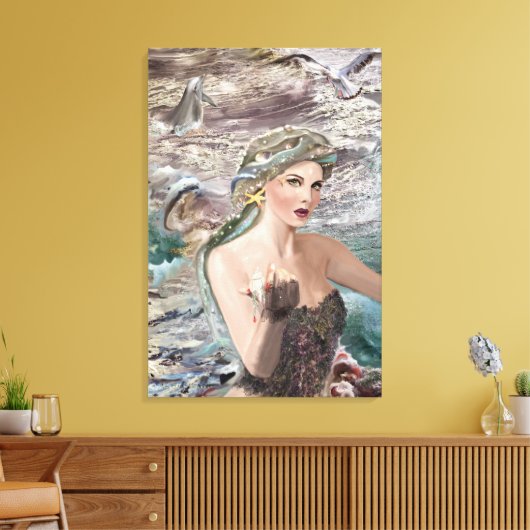 Dochter van Oceanus Canvas Afdruk (Insitu (Woonkamer))