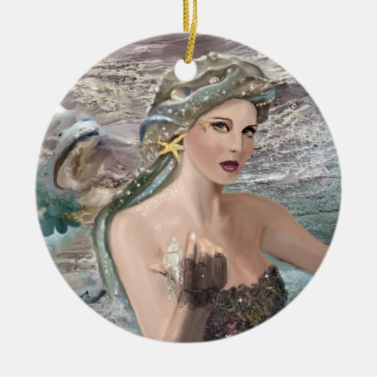 Dochter van Oceanus Keramisch Ornament (Voorkant)