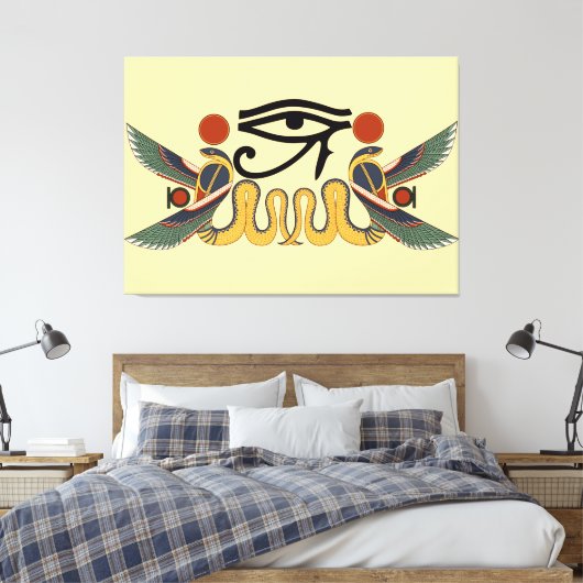 Dochter van Ra Protection Sigil Canvas Afdruk (Insitu (Slaapkamer))