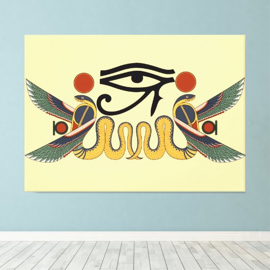 Dochter van Ra Protection Sigil Canvas Afdruk (Insitu (Houten vloer))