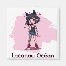 Dochter van tatoeages in cartoonstijl