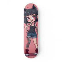 Dochter van tatoeages in cartoonstijl