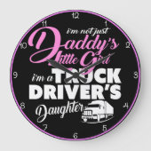 Dochter van trotse vrachtwagenchauffeur grote klok (Voorkant)