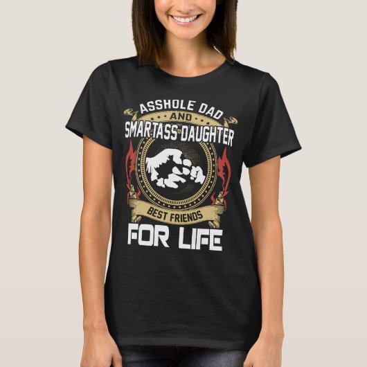 dochter van vader en smartass t-shirt (Voorkant)