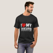 Dochter van vader moeder ik hou van mijn dochter t-shirt (Voorkant volledig)