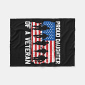 Dochter van veteraan Herdenkingsdag Patriottisch Fleece Deken (Voorkant (Horizontaal))
