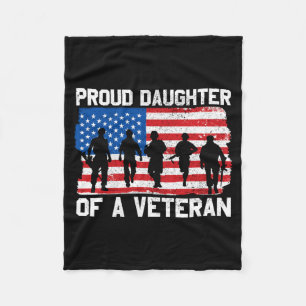 Dochter van veteraan Herdenkingsdag Patriottisch Fleece Deken