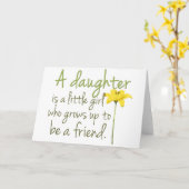 Dochter Verjaardag Kaart (Gele Bloem)