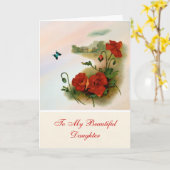 Dochter Verjaardag Kaart (Gele Bloem)